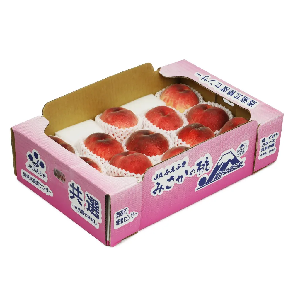 日本 山梨縣 露地水蜜桃 5kg 原箱 12-13玉