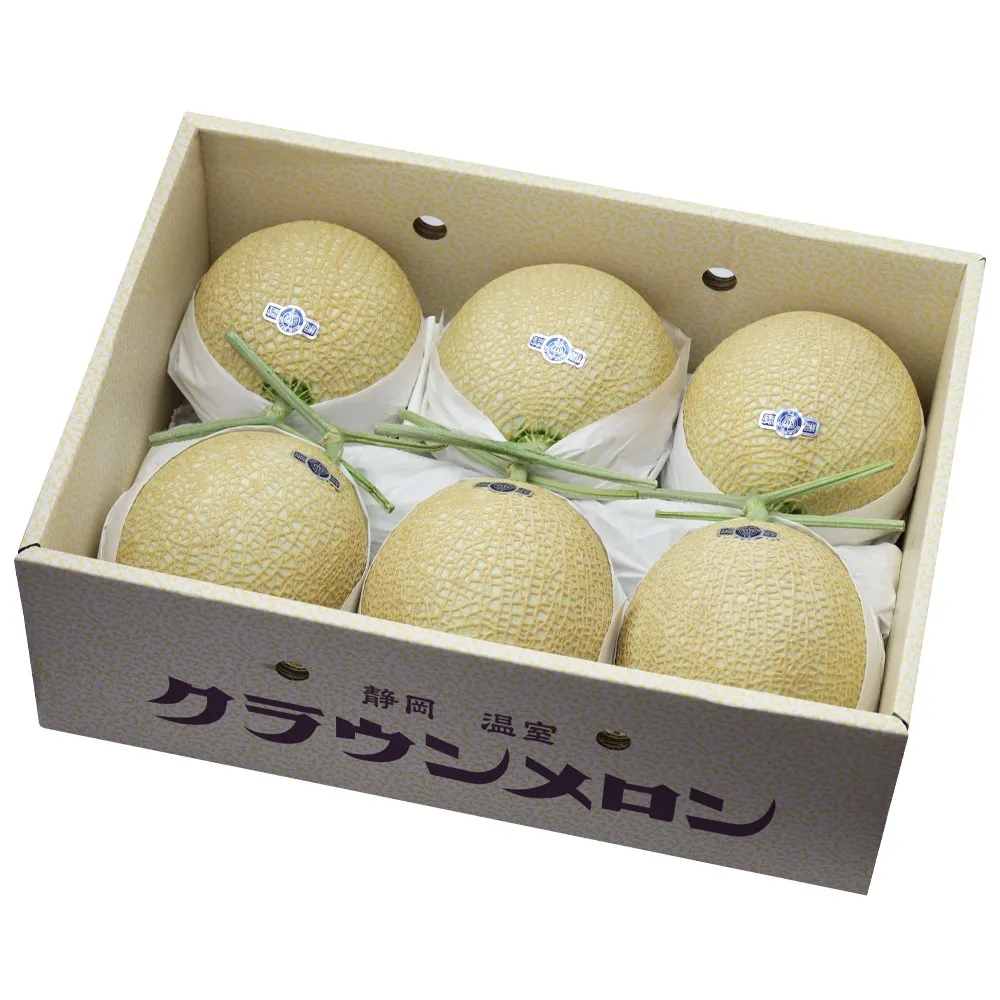 日本 靜岡縣 皇冠蜜瓜 山等級 原箱 5-6玉