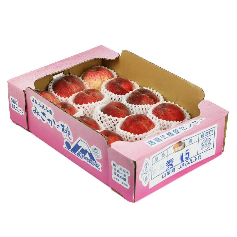 日本 山梨縣 露地水蜜桃 5kg 原箱 15-16玉
